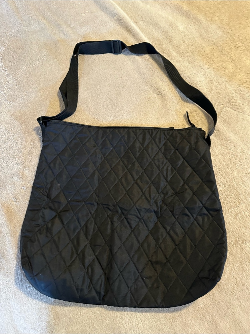 Source Unknown Black Quilted Crossbody Shoulder Bag